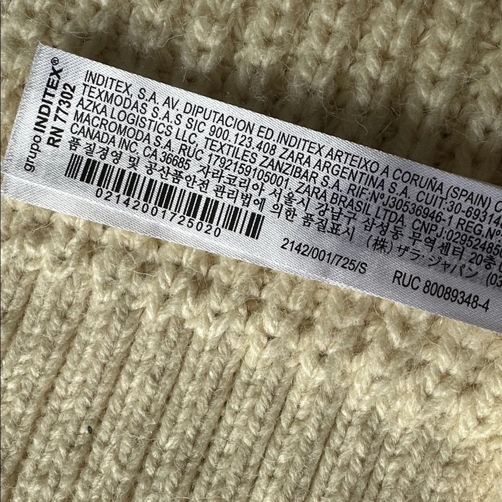 Zara long wrap chunky knit oversized cardigan - Picture 7 of 11